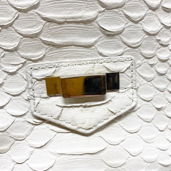 Alexander Wang | Marion Leather Crossbody Bag White Embossed - Picture 14 of 16
